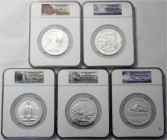 Ausländische Münzen und Medaillen Vereinigte Staaten von Amerika Gedenkmünzen
5 X Quarter Dollar (je. 5 Unzen Silber) 2010. Serie Nationalparks. Hot ...