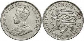 Ausländische Münzen und Medaillen Zypern Britisch, bis 1960
45 Piaster 1928. fast vorzüglich