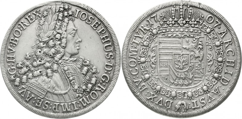 Römisch Deutsches Reich Haus Habsburg Josef I., 1705-1711
Reichstaler 1707, Hal...