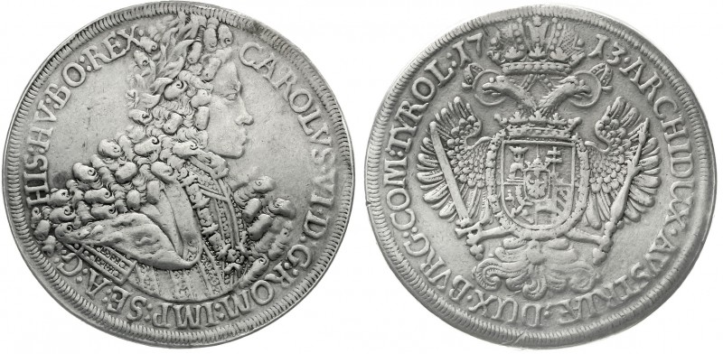 Römisch Deutsches Reich Haus Habsburg Karl VI., 1711-1740
Reichstaler 1713, Hal...
