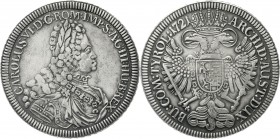 Römisch Deutsches Reich Haus Habsburg Karl VI., 1711-1740
Lauer'sche Nachprägung (Messing vers.) zum Taler 1721. sehr schön