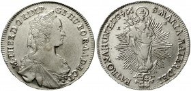 Römisch Deutsches Reich Haus Habsburg Maria Theresia, 1740-1780
1/2 Madonnentaler 1754 KB, Kremnitz. Variante: das Mzz. in Schulterhöhe der Madonna....