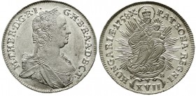 Römisch Deutsches Reich Haus Habsburg Maria Theresia, 1740-1780
XVII Kreuzer 1758 KB, Kremnitz. vorzüglich/Stempelglanz, selten