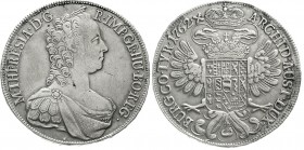Römisch Deutsches Reich Haus Habsburg Maria Theresia, 1740-1780
Konventionstaler 1762, Wien.
sehr schön, kl. Schrötlingsfehler und gereinigt