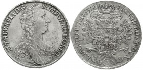 Römisch Deutsches Reich Haus Habsburg Maria Theresia, 1740-1780
Konventionstaler 1765 SC/G, Günzburg. sehr schön/vorzüglich, min. rauhe Oberfläche...