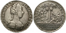 Römisch Deutsches Reich Haus Habsburg Maria Theresia, 1740-1780
Silbermedaille 1769 v. A. Wideman a.d. Hochzeit ihrer Tochter Maria Amalie mit Ferdin...
