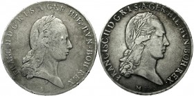 Römisch Deutsches Reich Haus Habsburg Franz II.(I.), 1792-1835
2 Stück: Kronentaler 1793 A, 1794 M. schön/sehr schön und sehr schön