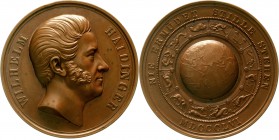 Römisch Deutsches Reich Haus Habsburg Franz Joseph I., 1848-1916
Bronzemedaille 1856 v. K. Lange auf Wilhelm Haidinger als Direktor des Geologischen ...