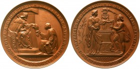 Römisch Deutsches Reich Haus Habsburg Franz Joseph I., 1848-1916
Bronzemedaille 1865 v. C. Radnitzky. 500-Jahrf. Universität Wien. Gründungsakt durch...