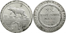 Altdeutsche Münzen und Medaillen Anhalt-Bernburg Alexius Friedrich Christian, 1796-1834
Gulden 1806 HS. fast Stempelglanz, Prachtexemplar, interessan...