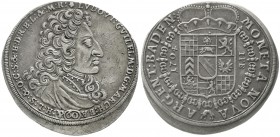 Altdeutsche Münzen und Medaillen Baden-Baden Ludwig Wilhelm, 1677-1707
Gulden zu 60 Kreuzern 1704, Würzburg. sehr schön/vorzüglich, schöne Patina, se...