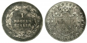 Altdeutsche Münzen und Medaillen Baden-Durlach Carl Ludwig Friedrich, 1811-1818
Kronentaler 1818 D fast sehr schön, kl. Randfehler