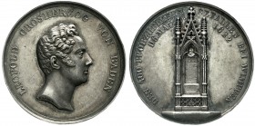 Altdeutsche Münzen und Medaillen Baden-Durlach Leopold, 1830-1852
Silbermedaille 1834 von Kachel. Denkmal zu Pforzheim f.d. 400 in Wimpfen gefallenen...