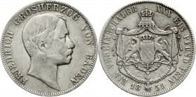 Altdeutsche Münzen und Medaillen Baden-Durlach Friedrich I., 1852-1907
Vereinstaler 1859. sehr schön