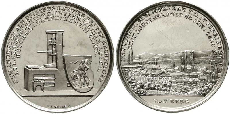 Altdeutsche Münzen und Medaillen Bamberg-Stadt
Silbermedaille 1840 von Neuss, a...
