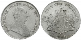 Altdeutsche Münzen und Medaillen Bayern Maximilian IV. (I.) Joseph, 1799-1806-1825
Konventionstaler 1808. Für Gott und Vaterland. 27,75 g.
vorzüglic...