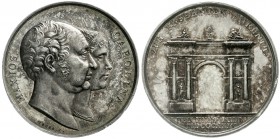 Altdeutsche Münzen und Medaillen Bayern Maximilian IV. (I.) Joseph, 1799-1806-1825
Silbermedaille 1824 von J. Neuss. Ankunft in Augsburg. 33,2 mm, 11...