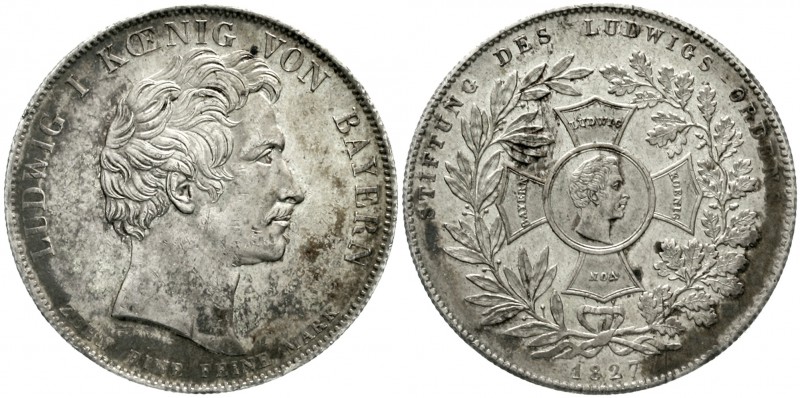 Altdeutsche Münzen und Medaillen Bayern Ludwig I., 1825-1848
Geschichtstaler 18...