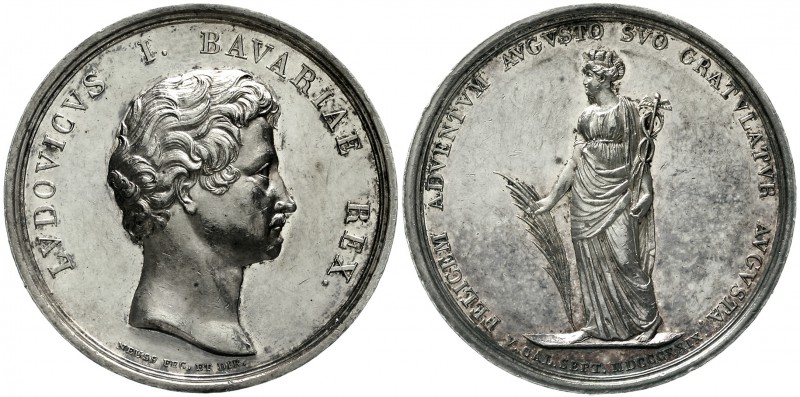 Altdeutsche Münzen und Medaillen Bayern Ludwig I., 1825-1848
Silbermedaille 182...