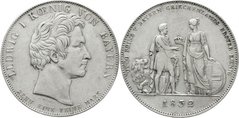 Altdeutsche Münzen und Medaillen Bayern Ludwig I., 1825-1848
Geschichtstaler 18...
