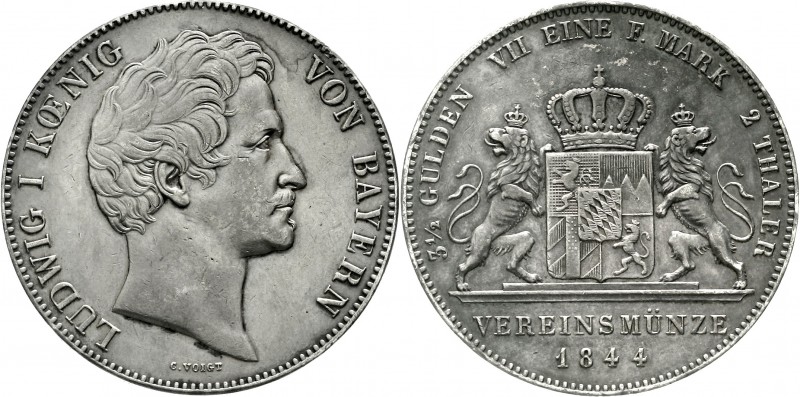 Altdeutsche Münzen und Medaillen Bayern Ludwig I., 1825-1848
Doppeltaler 1844. ...