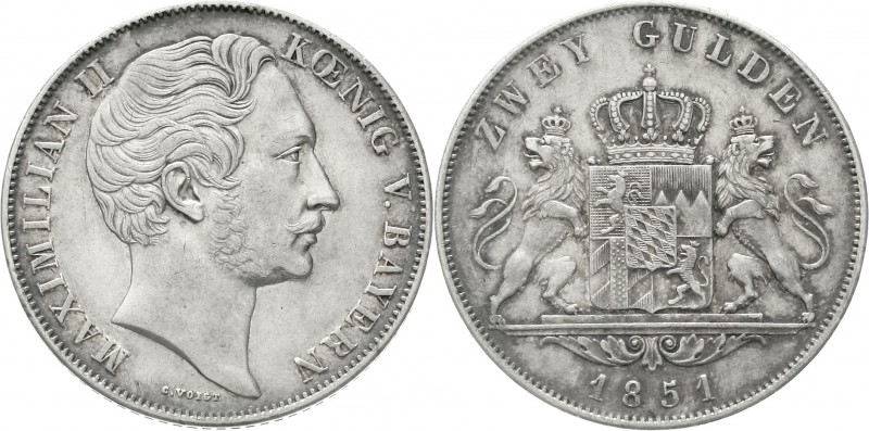Altdeutsche Münzen und Medaillen Bayern Maximilian II. Joseph, 1848-1864
Doppel...