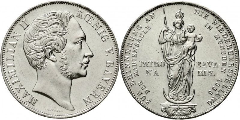 Altdeutsche Münzen und Medaillen Bayern Maximilian II. Joseph, 1848-1864
Doppel...