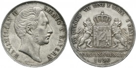 Altdeutsche Münzen und Medaillen Bayern Maximilian II. Joseph, 1848-1864
Doppeltaler 1856 gutes vorzüglich, kl. Kratzer, schöne Patina
