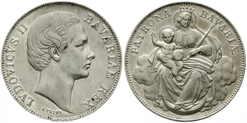 Altdeutsche Münzen und Medaillen Bayern Ludwig II., 1864-1886
Madonnentaler o.J...