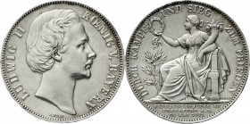 Altdeutsche Münzen und Medaillen Bayern Ludwig II., 1864-1886
Siegestaler 1871. vorzüglich/Stempelglanz, winz. Randfehler