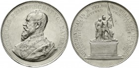 Altdeutsche Münzen und Medaillen Bayern Prinzregent Luitpold, 1886-1912
Silbermedaille im Doppeltalergewicht v. A. Boersch 1892 auf das Armeedenkmal ...