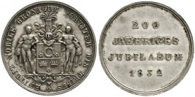 Altdeutsche Münzen und Medaillen Bayern-Kronach, Stadt
Silbermedaille 1832, unsigniert, a.d. 200-Jf. der 1. erfolgreichen Verteidigung gegen die schw...
