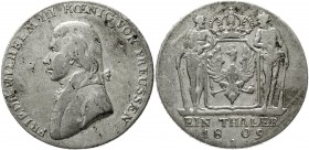 Altdeutsche Münzen und Medaillen Brandenburg/Preußen Friedrich Wilhelm III., 1797-1840
Taler 1809 A. sehr schön, kl. Schrötlingsfehler