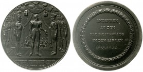 Altdeutsche Münzen und Medaillen Brandenburg/Preußen Friedrich Wilhelm III., 1797-1840
Eisengussmedaille 1815 von C. Jakob. Gedenken an die Freiheits...