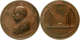 Altdeutsche Münzen und Medaillen Brandenburg/Preußen Friedrich Wilhelm III., 1797-1840
Bronzemedaille 1820 v. Hollenbach. 50 Jahre Große Landesloge B...