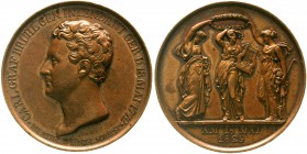 Altdeutsche Münzen und Medaillen Brandenburg/Preußen Friedrich Wilhelm III., 1797-1840
Bronzemedaille 1829 von König (bei Loos), a.d. Generalintendan...