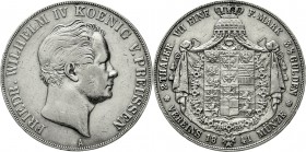 Altdeutsche Münzen und Medaillen Brandenburg/Preußen Friedrich Wilhelm IV., 1840-1861
Vereinsdoppeltaler 1841 A. sehr schön