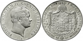 Altdeutsche Münzen und Medaillen Brandenburg/Preußen Friedrich Wilhelm IV., 1840-1861
Vereinsdoppeltaler 1841 A. sehr schön