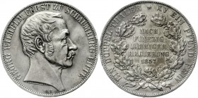 Altdeutsche Münzen und Medaillen Schaumburg-Lippe Georg Wilhelm, 1807-1860
Vereinsdoppeltaler 1857 B. Zum 50. Reg. Jubiläum.
sehr schön/vorzüglich, ...