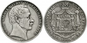 Altdeutsche Münzen und Medaillen Schaumburg-Lippe Georg Wilhelm, 1807-1860
Vereinstaler 1860 B. sehr schön, kl. Randfehler