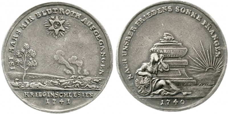 Altdeutsche Münzen und Medaillen Schlesien
Silbermedaille 1740/1741 a.d. schles...