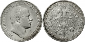 Altdeutsche Münzen und Medaillen Schwarzburg-Rudolstadt Friedrich Günther, 1807-1867
Vereinstaler 1863. sehr schön, winz. Randfehler