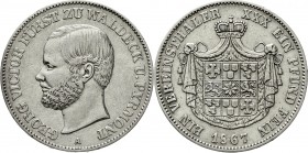 Altdeutsche Münzen und Medaillen Waldeck Georg Victor, 1852-1893
Vereinstaler 1867 A. gutes sehr schön