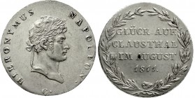 Altdeutsche Münzen und Medaillen Westfalen, Königreich Hieronymus Napoleon, 1807-1813
Konventionsausbeutegulden 1811 C. Glück auf Clausthal im August...