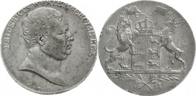Altdeutsche Münzen und Medaillen Württemberg Friedrich I., 1806-1816
Kronentaler 1812. Var. Wappenschild geht über Abschnittleiste.
gutes sehr schön...