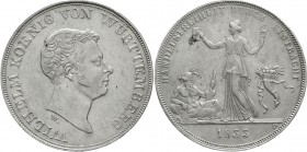 Altdeutsche Münzen und Medaillen Württemberg Wilhelm I., 1816-1864
Kronentaler 1833, Handelsfreiheit.
sehr schön/vorzüglich