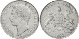 Altdeutsche Münzen und Medaillen Württemberg Wilhelm I., 1816-1864
Doppelgulden 1852. sehr schön/vorzüglich