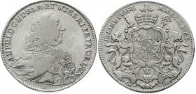 Altdeutsche Münzen und Medaillen Würzburg-Bistum Adam Friedrich von Seinsheim, 1755-1779
Konventionstaler 1765 mit L unter Brb.
fast sehr schön