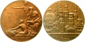 Medaillen Ausstellungen Belgien Antwerpen
Bronzemedaille 1930 v. Mauquoy, auf die Weltausstellung. Stadtansicht hinter Schiffsbug mit Jahreszahl, obe...