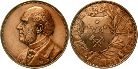 Medaillen Bergbau allgemein
Bronzemedaille 1887 v. E.L. Geerts. 50. Dienstjub. v. Generaldirektor Paul de Sincay der Mine "Vieille Montagne" (Alltenb...